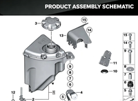 Réservoir d'expansion de liquide de refroidissement en PP noir de haute qualité à fixation par vis avec garantie d'un an pour E70/E71/F15/F16