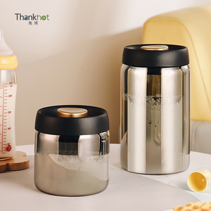 Thankhot cao cấp kín khí Electroplated thủy tinh borosilicate lưu trữ lọ trà lọ thủy tinh tươi mát bảo quản chân không kín - Product Image 5