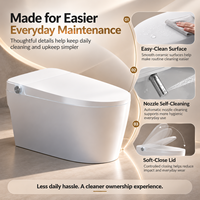 WC intelligent sans réservoir, bidet de luxe intelligent, ouverture automatique, lumière LED bleue, affichage numérique HD, télécommande