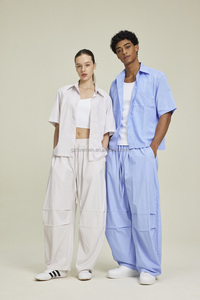 Nuovo Modello <span class=keywords><strong>Camicia</strong></span> da Uomo <span class=keywords><strong>a</strong></span> Righe e <span class=keywords><strong>Quadri</strong></span> Vestibilità Boxy Oversize Corta Casual <span class=keywords><strong>a</strong></span> <span class=keywords><strong>Maniche</strong></span> <span class=keywords><strong>Corte</strong></span> Estiva in Flanella con Bottoni - Product Image 6