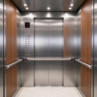 Ascenseur pour passagers destiné aux projets de bureaux gouvernementaux, avec options de cabine standard et personnalisées pour les appels d'offres et les documents complets