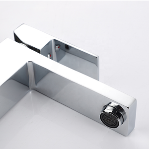 Hiện Đại Duy nhất-lỗ vuông lưu vực vòi Đen boong duy nhất gắn vòi chậu gốm van lõi đồng hồ đo tính năng - Product Image 4