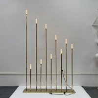 Candélabre doré à 10 têtes, centre de table de mariage, éclairage de chemin, lampe de bureau électronique pour la maison et les fêtes
