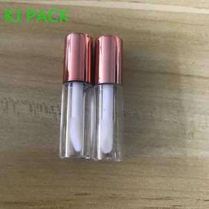 حار بيع البلاستيك روز الذهب جولة فارغة مخصصة عينة مجانية لمعان الشفاه مصغرة زجاجة ملمع شفاه 1.2 مللي 2 مللي 3 مللي - Product Image 6
