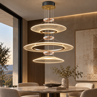 Lustre LED moderne à plusieurs niveaux, luminaire suspendu artistique contemporain pour hall d'hôtel, villa, escalier, décoration de salon