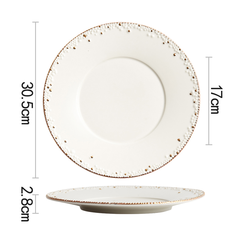 12 inch shallow plate platinum