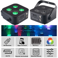 8 projecteurs IR4 en coffret, 4*12W RGBWA+UV LED Par Can, batterie sans fil, DMX512, contrôle par télécommande et application, éclairage de scène DJ pour mariage