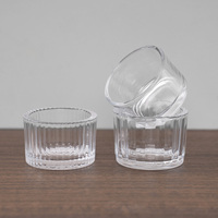Pot à bougie de massage miniature personnalisé de qualité supérieure en verre transparent à large ouverture pour la fabrication de bougies d'aromathérapie DIY