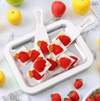 Machine à glace instantanée, glace roulée, acier inoxydable de qualité alimentaire, machine à glace roulée, parfaite pour le yogourt glacé