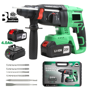 Taladro percutor inalámbrico de 20 V con batería y broca SDS Plus para demolición y perforación DIY, almacén local en EE. UU. CH-20A-1 - Product Image 1