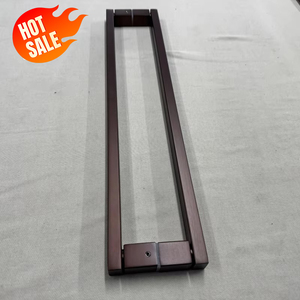 Poignée de porte en cuivre pur pour vitrine de centre commercial, café, hôtel de luxe moderne, salle de bain, douche – Grand tirette moderne - Product Image 3