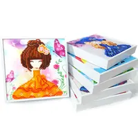 Handgemachte Lernspiel zeug Mini White Frame Cartoon DIY 5D Kinder Prinzessin Diamant Malerei Set für Kinder