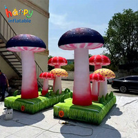 Décoration de champignon gonflable géant, champignons LED surdimensionnés pour parcs d'attractions, jardins, scènes, pelouses
