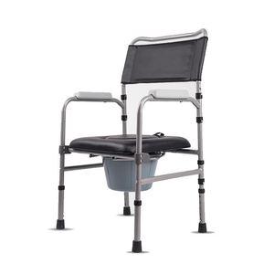 Chaise de toilette pliable avec siège et dossier rembourrés pour personnes âgées et handicapées, usage hospitalier - Product Image 3