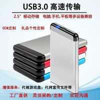 Nouveau disque dur externe métallique de 500 Go en gros avec pleine capacité, lecture/écriture haute vitesse (USB 3.0 5400 tr/min) pour les sauvegardes de jeux
