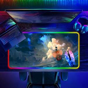 Alfombrilla de Ratón Grande para Juegos RGB de <span class=keywords><strong>Anime</strong></span> Japonés <span class=keywords><strong>One</strong></span> <span class=keywords><strong>Piece</strong></span>, 14 Colores LED, Iluminación USB con Cable, Alfombrilla de Ratón Colorida para Portátil - Product Image 6