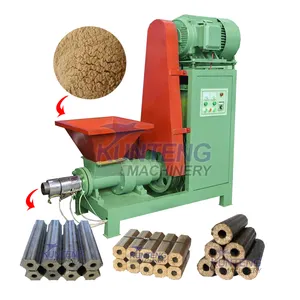 Máquina de fabricación de briquetas de orujo de oliva para residuos agrícolas, equipo extrusor de barra de leña compacto para briquetas de combustible