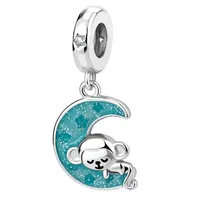 Nouveaux charms et perles en argent sterling 925, motifs Lune, Parfum, Chaussures de danse, compatibles avec les bracelets et joncs de marque, pour la création de bijoux DIY, cadeau pour femme