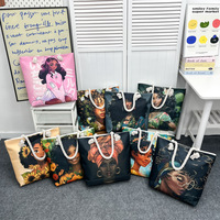 Tas Tote Kanvas Katun Besar Desain Baru Grosir untuk Wanita, Pelajar, Remaja Putri - Tas Selempang Tali Modis dengan Ritsleting untuk Pantai