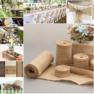 Rouleau de tissu de toile de jute de jute pour les chemins de <span class=keywords><strong>table</strong></span> de mariage - Product Image 4