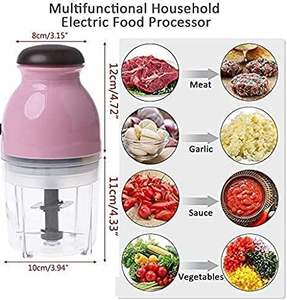 Hachoir Électrique Multifonctionnel Compact pour Capsules en Plastique, Mini Robot Culinaire, Hachoir à Légumes, Fruits et Viandes avec Bouton Poussoir Supérieur - Product Image 4