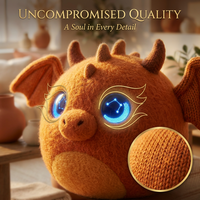 Peluche Électrique Dragon de Feu ChatGPT AI avec Lumière LED Chaleureuse, Écriture d'Histoires Originales, Marque Privée Acceptée, Personnalisation Possible