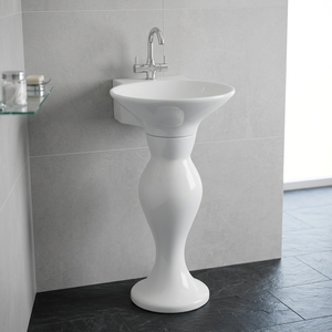 Export Quality Pedestal <b>Mounted</b> Ceramic Wash Basin-Modern Design Lifetime Warranty Hospital & Home Use Vistaar Brand - Product Image 1
