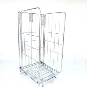 Heavy Duty Chất Lượng Cao Trung Quốc <span class=keywords><strong>Stackable</strong></span> Có Thể Gập Lại Ráp Siêu Thị Lưới Lưu Trữ CuộN Lồng Xe Đẩy - Product Image 5