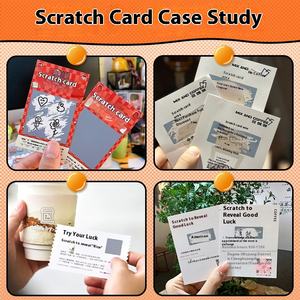 Tarjeta de rascar de café con sabor de dibujos animados personalizable, diseño creativo de billete de lotería para cartón de papel impreso - Product Image 3