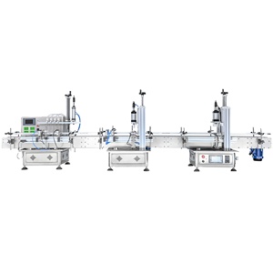 Ligne de remplissage automatique d'huiles essentielles parfumées avec machine de bouchage, de scellage et d'alimentation automatique des bouchons - Product Image 1