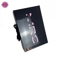 Boîte à cartes de luxe personnalisée avec insert en satin gratuite Boîte d'emballage de haute qualité pour perruque avec nœud