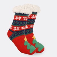 Chaussettes de Noël en mélange de laine thermique pour-15 ° C Winter Cabin Trips Funny Ugly Christmas Socks for Secret Santa Party Exchanges