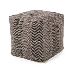 DB Barracuda Pouf artisanal en coton marron et beige Chaise élégante Design - Product Image 2