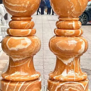 ठोस चट्टान हाथ से नक्काशीदार सफेद पत्थर के बर्तन सजावट टिकाऊ पत्थर के बर्तन की सजावट - Product Image 2