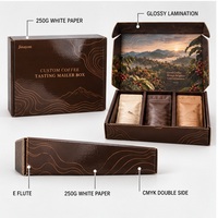 Boîte d'expédition personnalisée en carton ondulé brillant pour dégustation de café