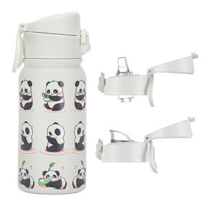 350ml Wholesale 3d Printing Kids Thermo Portable Hoop Cartoon Panda Double Wall Stainless Steel Children Mugs Leakproof Cartoon - Product Image 2