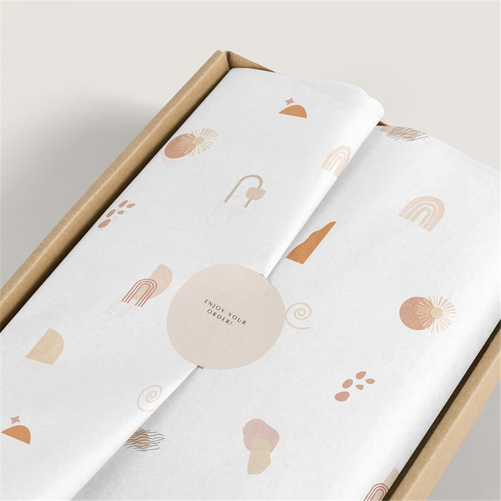 Custom Gold Brand Logo Printing Tissue Paper for Clothing