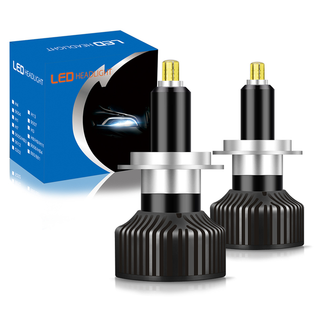 YHKOMS 360 CSP Chip Led Headlight 60W 5000LM 6000K Hi-lo Beam H3 H7 H4 H11 IP67 LED Headlight Waterproof for Universal Car