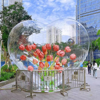 Ballon en forme de cœur transparent en PVC gonflable pour la publicité et les décorations de centres commerciaux pour la Saint-Valentin et les fiançailles