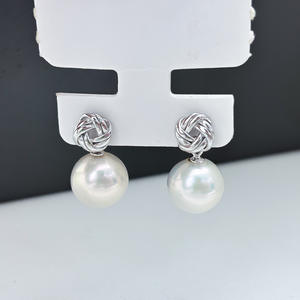 ต่างหูเงินแท้ S925 สำหรับทำต่างหูมุก DIY แบบติดหู ขนาด 9-15 มม.  อะไหล่ต่างหูแบบติดหู - Product Image 1