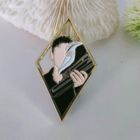 Lencana Logo Harimau Logam yang Dapat Disesuaikan Grosir untuk Dijual Pin Lencana Nama Kustom Enamel Pin Logo Anime Kartun Enamel Keras Pabrik