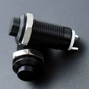10mm nút khóa thương mại cấp đẩy nút chuyển đổi Cao đầu 2 pin nhôm Oxit Đen Thông tư đẩy ON/OFF thiết bị chuyển mạch - Product Image 1
