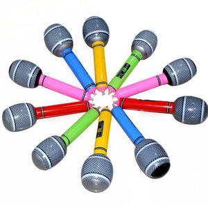Özel şişme mikrofonlar havaya uçurmak şarkı parti mikrofon oyuncaklar için 80s 90s parti süslemeleri - Product Image 3