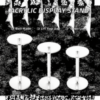 Supports cylindriques en acrylique transparent SY avec surface polie, socle rond personnalisé pour l'affichage