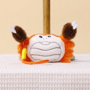 Llavero de peluche de cangrejo personalizado al por mayor, colgante estético de animal de peluche para bolso, mini juguete de vida marina, recuerdos de fiesta con marca personalizada - Product Image 3