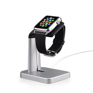 Apple <b>Watch</b> Stand Universal Charging Dock Desktop Holder <b>Silver</b> Black ABS Material 5W Wireless Charging <b>Smart</b> <b>Watch</b> Stand - Product Image 4