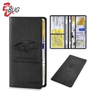 Car Registration And Insurance Documents Holder Car Document Wallet Holder Premium Pu Leather Car Document Holder