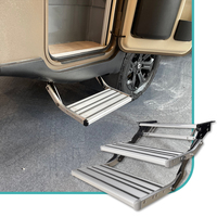 Marchepieds pliants manuels à double couche en alliage d'aluminium JDA pour camping-car, caravane, remorque