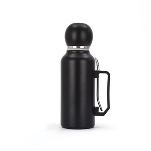 Stainless Steel Insulated Cup With Handle And Spoon 304 Outdoor Portable Sports Mate Cup For Camping Travel Office Use - Product Image 2
