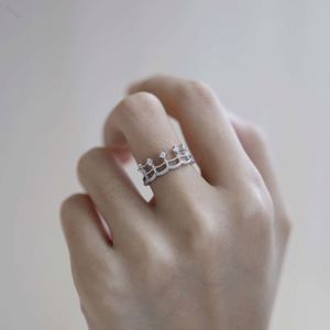 Dylam Trendy Bling Vintage Engagement Anniversary Gift <b>Eternity</b> Sparkling <b>Silver</b> 925 Sterling <b>Rings</b> - Product Image 5